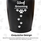 Stainless Steel Pet Memorial Urn: Black Portable & Moisture-Proof Ash Keepsake Designed for Small Pets