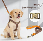 Dog leash Dog chest back lettering Anti loss small dog Teddy chest strap medium-sized dog corgi vest dog rope