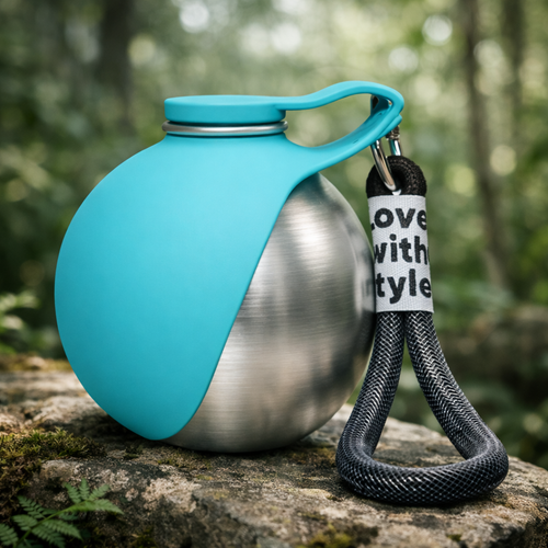 Portable Collapsible Pet Water Bottle with Hook