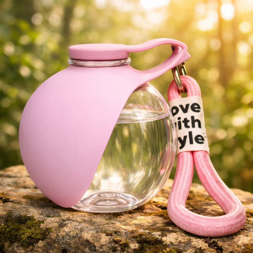 Portable Collapsible Pet Water Bottle with Hook