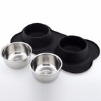 Gomaomi Stainless Steel Dog Bowl No Spill Non-Skid Silicone Mat Feeder Bowls Pet Bowl for Dogs Cats and Pets