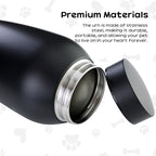 Stainless Steel Pet Memorial Urn: Black Portable & Moisture-Proof Ash Keepsake Designed for Small Pets