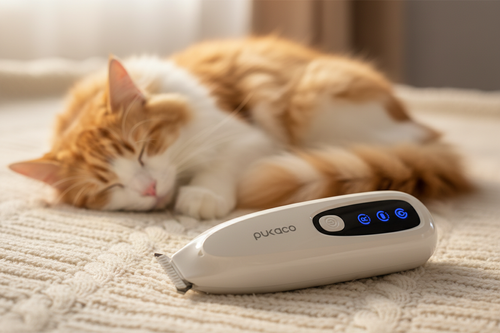 Cortadora con gato durmiendo